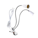 E27 Double Head Indoor Plant Grow Light Garden Panel Clip Lamp EU Plug