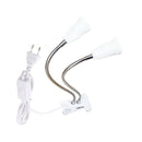E27 Dual Head LED Indoor Plants Light Garden Panel Clip Lampholder EU Plug