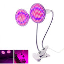 E27 Dual Head LED Indoor Plants Light Garden Panel Clip Lampholder EU Plug