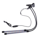 20W LED Grow Light Tube Dual Head Clip Flower Seed Plant Veg Growing Lamp 360 Degrees Adjustable