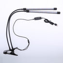 20W LED Grow Light Tube Dual Head Clip Flower Seed Plant Veg Growing Lamp 360 Degrees Adjustable