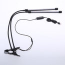20W LED Grow Light Tube Dual Head Clip Flower Seed Plant Veg Growing Lamp 360 Degrees Adjustable