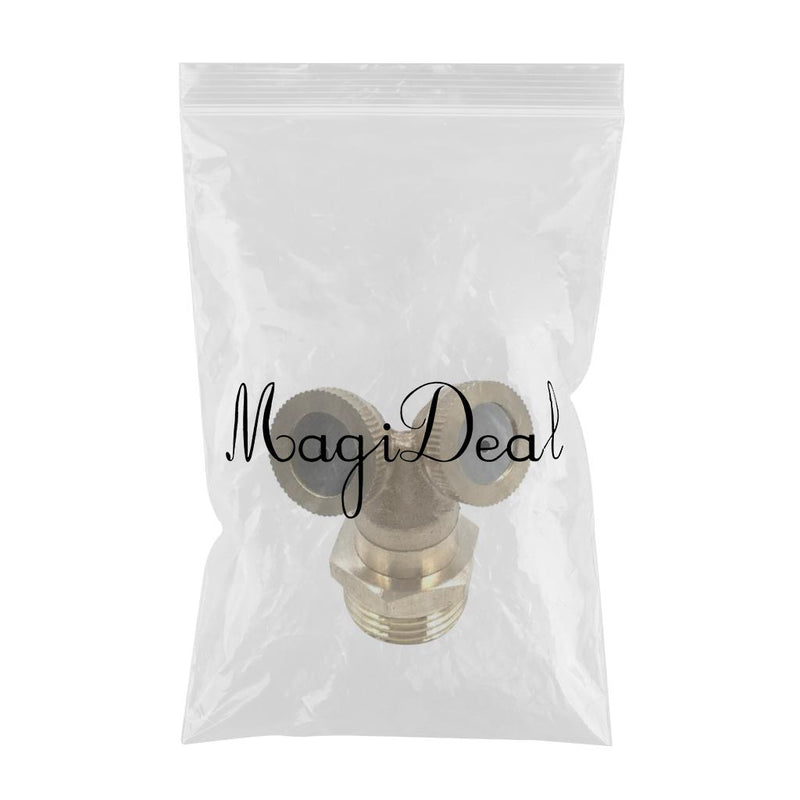 1/2'' Mist Adjustable Garden Hose Nozzle Sprinkler Irrigation Watering 2Hole