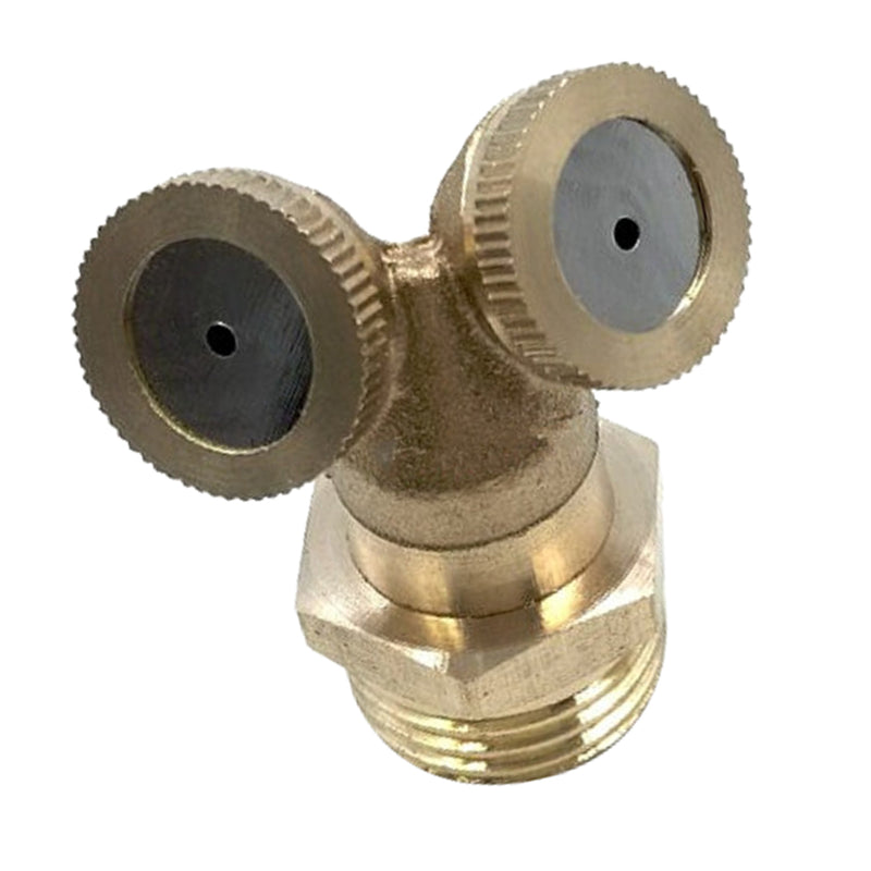 1/2'' Mist Adjustable Garden Hose Nozzle Sprinkler Irrigation Watering 2Hole