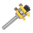 2pc 3 Tooth Mortise Tongue Groove Router Bit 3/4'' Stock In Each 1/4'' Tooth Wood Work