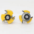 2pc 3 Tooth Mortise Tongue Groove Router Bit 3/4'' Stock In Each 1/4'' Tooth Wood Work