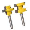 2pc 1/4 Inch Shank Tongue and Groove Router Bit for Woodworking Cutter Tools
