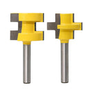 2pc 1/4 Inch Shank Tongue and Groove Router Bit for Woodworking Cutter Tools