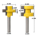 2pc 1/4 Inch Shank Tongue and Groove Router Bit for Woodworking Cutter Tools