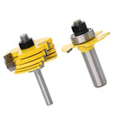 6 Kerf Slot Cutter Router Bit Set 1/2'' & 1/4'' Shank Adjustable Removable Bit