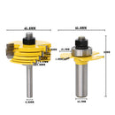6 Kerf Slot Cutter Router Bit Set 1/2'' & 1/4'' Shank Adjustable Removable Bit