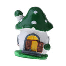 Green Miniature Mushroom House Ornament Micro Landscape Fairy Garden Plant Pot Moss Terrarium Bonsai DIY Dollhouse Mini Landscaping Home Decor