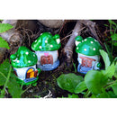 Green Miniature Mushroom House Ornament Micro Landscape Fairy Garden Plant Pot Moss Terrarium Bonsai DIY Dollhouse Mini Landscaping Home Decor