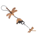 Wind Chime with Dragonfly Cast Iron Bell Hanging Metal Home Garden 35 cm