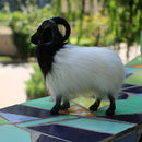 Goat Statue Standing Figurine Garden Decor Ornament 20 cm