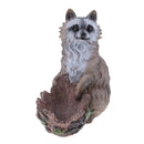 Resin Creative Raccoon Figurine Home Office Tabletop Ornament Decor Gifts