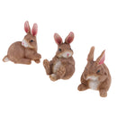3pcs Resin Craft Miniature Rabbits Micro Landscape Ornament Fairy Garden DIY