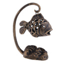 Cast Steel Candle Lantern, Fish Form, Fit for Patio, Indoors/Outdoors, Events, Parties and Wedding Decoration
