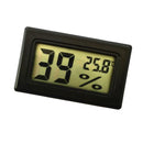 Mini Digital Temperature Humidity Thermometer Hygrometer with LCD Display for Aquarium,Reptile,Room, Gardening, Pet Keeping - Black