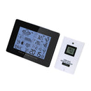Digital Wireless Weather Station with LCD Display, Indoor Outdoor Sensor, Snooze Alarm, Barometer for Weather Forecast, Temperature Humidity Measure