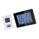 Digital Wireless Weather Station with LCD Display, Indoor Outdoor Sensor, Snooze Alarm, Barometer for Weather Forecast, Temperature Humidity Measure
