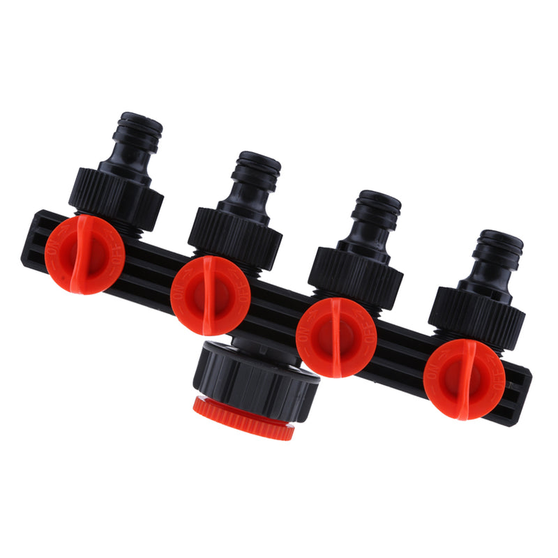 1 To 4 Water Tap Splitter 4 Tap Garden Way Hose Connector Water Hose Adaptor