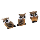 3pcs Mini Simulation Owl Animal Home Decoration Simulation Artificial Owl Photograph