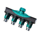 4 Way Tap Adapter Valve Shut Off Manifold Garden Hose Pipe Connector Split