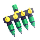 4-Way Garden Outside Tap Connector Adaptor Hosepipe Splitter 3/4'' Plastic