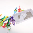 12pcs/Set Parrot Bird Artificial Feathered Animal Ornament Garden Decoration