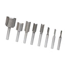 8pc 1/4" Shank Straight Cut Router Bit Cutter Edge Repair Trimming Blade Worktop Wood Milling Bits