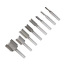 8pc 1/4" Shank Straight Cut Router Bit Cutter Edge Repair Trimming Blade Worktop Wood Milling Bits