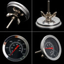 BBQ Barbecue Charcoal Grill Pit Wood Smoker Temperature Gauge Grill Pit Thermometer Fahrenheit for Barbecue Meat Cooking Beef Pork Lamb