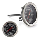 BBQ Barbecue Charcoal Grill Pit Wood Smoker Temperature Gauge Grill Pit Thermometer Fahrenheit for Barbecue Meat Cooking Beef Pork Lamb