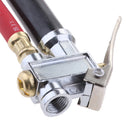 Accurate Air Tire Presure Gauge Dual Chuck Air Inflator Gun Red Rubber Hose with Quick Connector