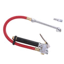 Accurate Air Tire Presure Gauge Dual Chuck Air Inflator Gun Red Rubber Hose with Quick Connector