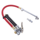 Accurate Air Tire Presure Gauge Dual Chuck Air Inflator Gun Red Rubber Hose with Quick Connector