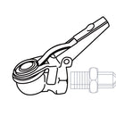 Ball Foot Single Clip Lock On Tyre Air Chuck 1/4'' Female Thread