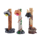 3X Mini Modern Street Lights Craft Fairy Garden Decor Figurines Statue Fashion Garden Home Yard Decor