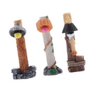 3X Mini Modern Street Lights Craft Fairy Garden Decor Figurines Statue Fashion Garden Home Yard Decor
