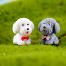 4pcs Cute Mini Dog Miniature Ornament Moss Flower Pot Fairy Garden Landscape