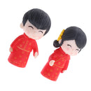 Chinese Retro Wedding Bride & Groom Couple Miniature Fairy Garden Decoration