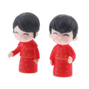 Chinese Retro Wedding Bride & Groom Couple Miniature Fairy Garden Decoration