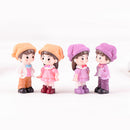 4PC Resin Craft Miniature Couples Micro Landscape Ornament Fairy Garden DIY