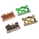 4 PCS Pretty Small Fence Mini Resin Craft Ornament DIY Micro Landscape Fairy Garden Supplies