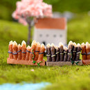 4 PCS Pretty Small Fence Mini Resin Craft Ornament DIY Micro Landscape Fairy Garden Supplies