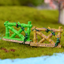 4 PCS Pretty Small Fence Mini Resin Craft Ornament DIY Micro Landscape Fairy Garden Supplies
