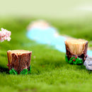 10 Pcs Mini Tree Stump Dollhouse Decor DIY Home Garden Micro Landscape Decor