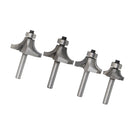 6.35mm Shank Flush Trim Pattern Router Bit Cutter Woodworking Milling -4pcs