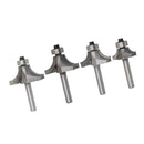 6.35mm Shank Flush Trim Pattern Router Bit Cutter Woodworking Milling -4pcs